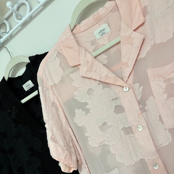 Aritzia Wilfred Set of 2 Atticus button up blouse XXS - Picture 3 of 12